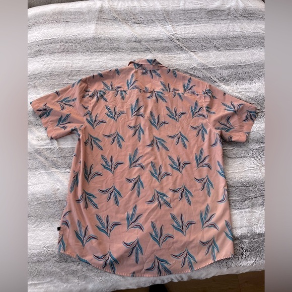Nickel and Iron Palm Print Button Down Hawaiian Beach Shirt size XL - Picture 4 of 4